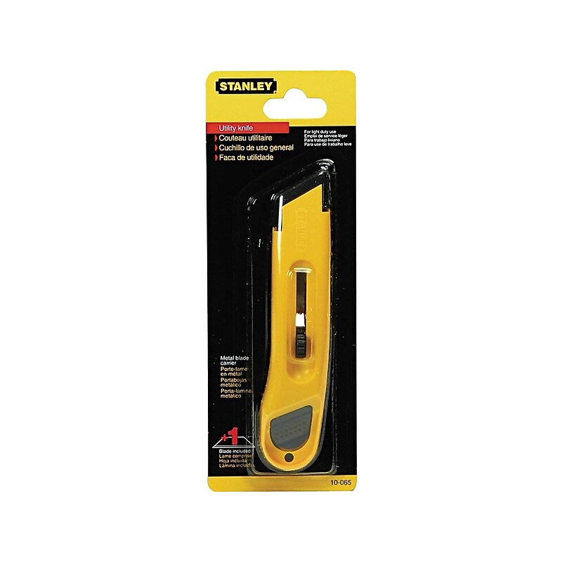Stanley Utility Retractable Box Cutter, Yellow (10-065) image 1