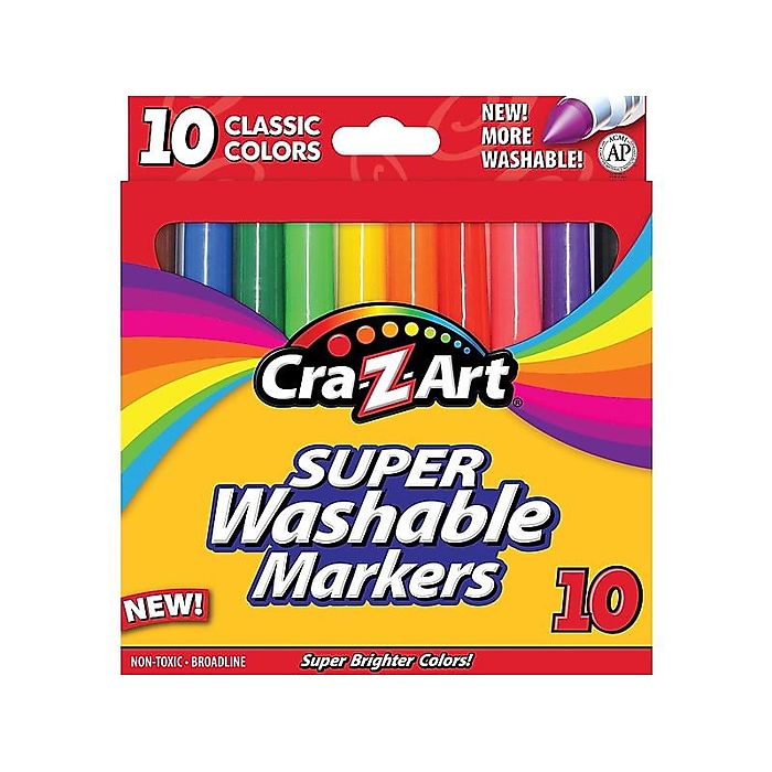 Cra-Z-Art Classic Super Washable Markers, Broad Line Cra-Z-Art Classic Super Washable Markers, Broad Line