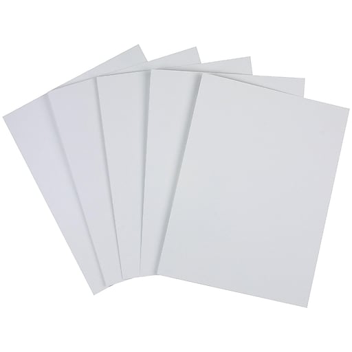 JAM PAPER Strathmore 80lb Cardstock - 8.5 x 11 Coverstock - 216 gsm -  Natural White Linen - 30% recycled - 50 Sheets/Pack