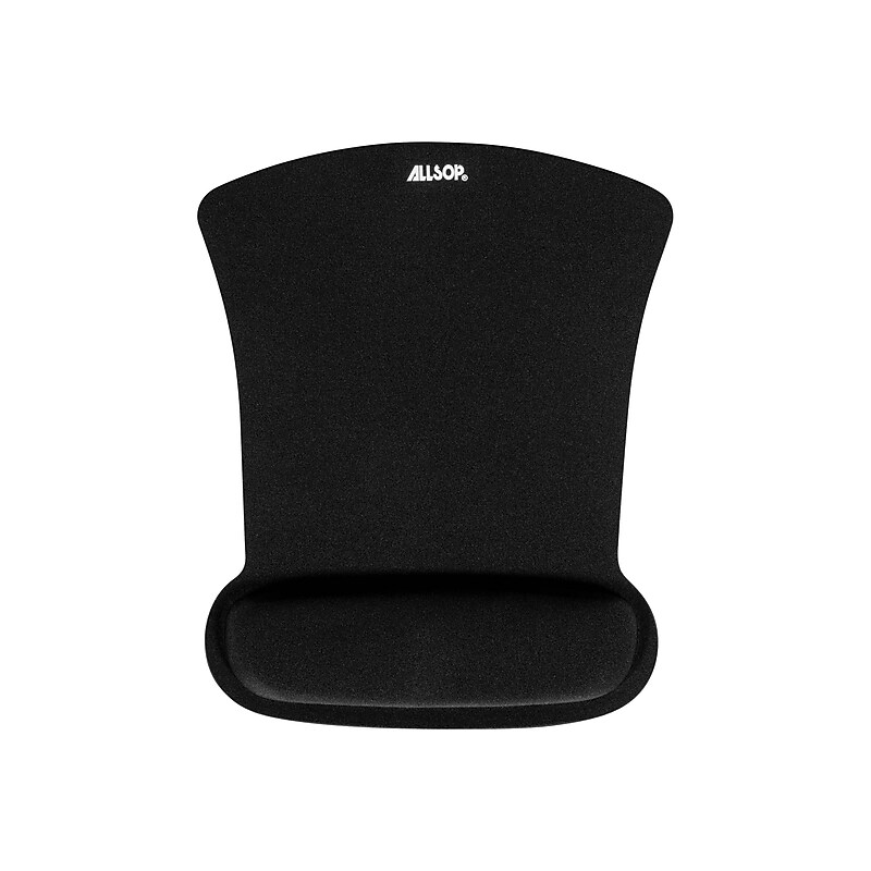 Allsop Ergoprene Gel Mouse Pad/Wrist Rest Combo, Black (30191) image 1