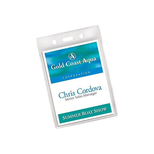Avery ID Badge Holders, Clear, 25/Pack (74472) at Staples