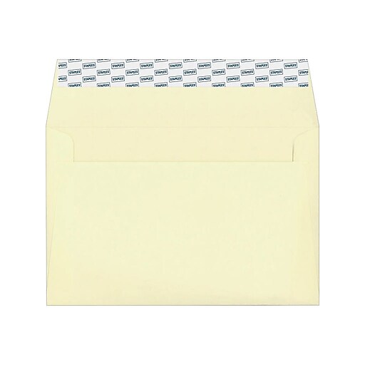 Staples® EasyClose Invitation Envelopes, Ivory, 100/Box at Staples