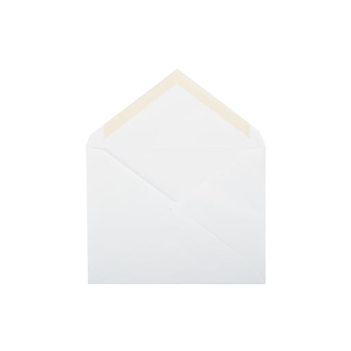 Staples Gummed Invitation Envelopes, 5 3/4" x 4 3/8", White, 100/Box