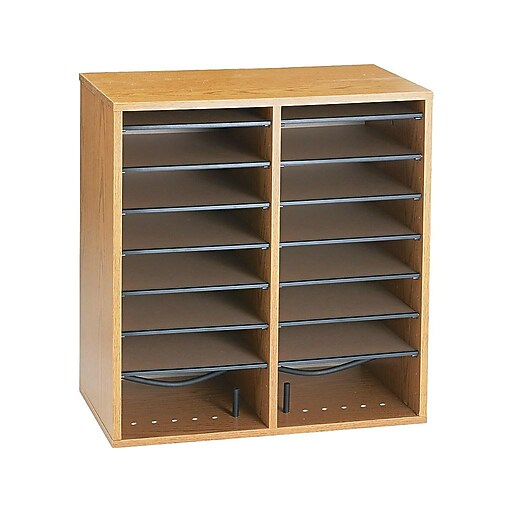 Safco Literature Organizers, 19.5" x 21", Oak (9422MO) Staples