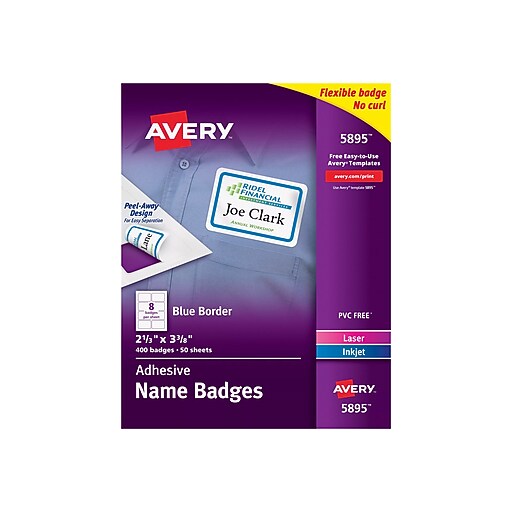 Shop Staples for Avery® SelfAdhesive Name Tag Labels, 2 1/3" x 3 3/8