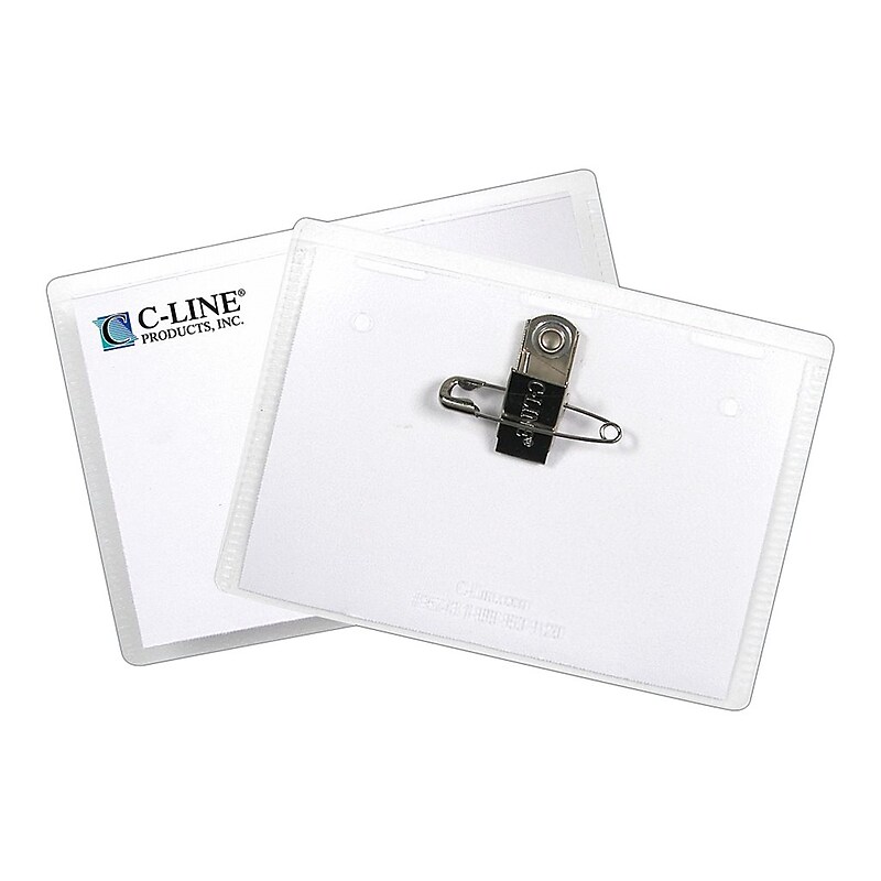 C-Line ID Badge Holders, Clear, 50/Box (95723) image 1