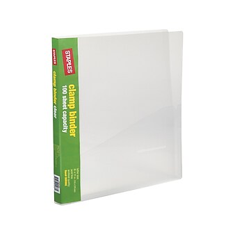 Staples Punchless Report Cover, Letter Size, Clear (21650-CC/10755)