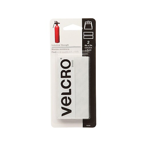 Velcro Industrial Strength Strips, 2" x 4", White at Staples