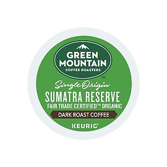 Green Mountain Sumatra Reserve Coffee Keurig® K-Cup® Pods, Dark Roast, 96/Carton (GMT4060CT)