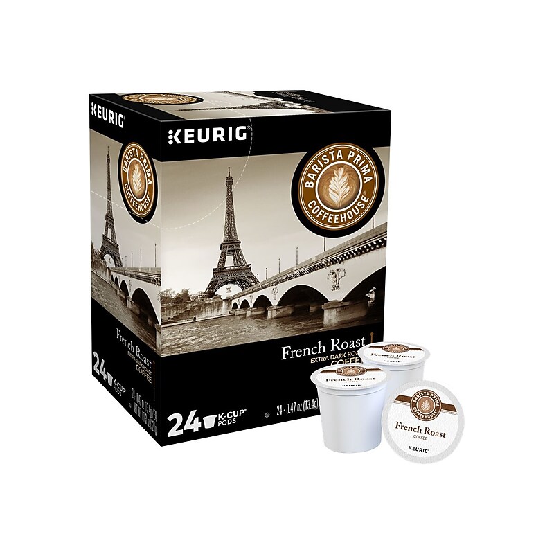 Barista Prima French Roast Coffee Keurig® K-Cup® Pods, Extra Dark Roast, 24/Box (6611) image 1