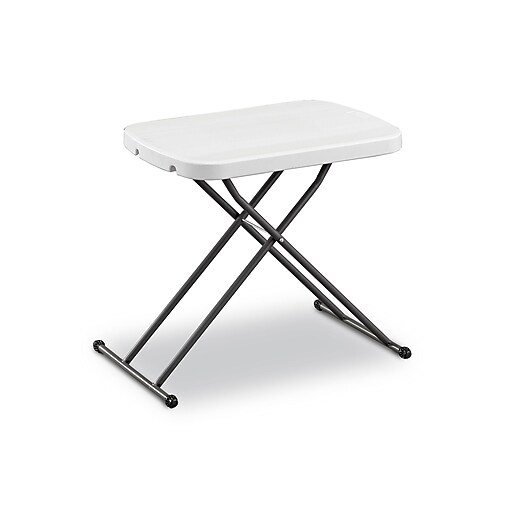 Staples - Table pliante carrée, 36 po, gris clair