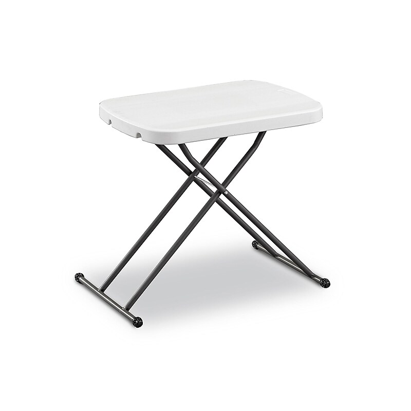 Staples® 25.5" x 17.8" Heavy Duty Folding Table, White (79143) image 1