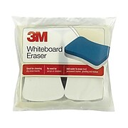3M™ Whiteboard Eraser, for Permanent Markers and Whiteboards, White/Blue, 2/Pack (581-WBE)