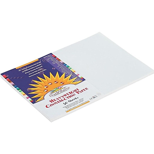 12 X 18 Bright White 50 Sheets/pack Pac8707 8707 for sale online Sunworks Construction Paper 58 Lbs 