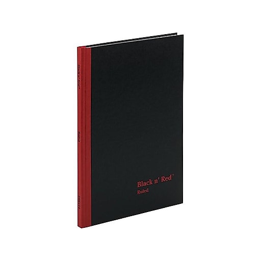 Black n Red NotebookJournal 8 14 x 5 78 192 Pages 96 Sheets BlackRed E66857  - Office Depot