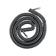 Power Gear 76139 25' Coiled Telephone Line Cord, Black