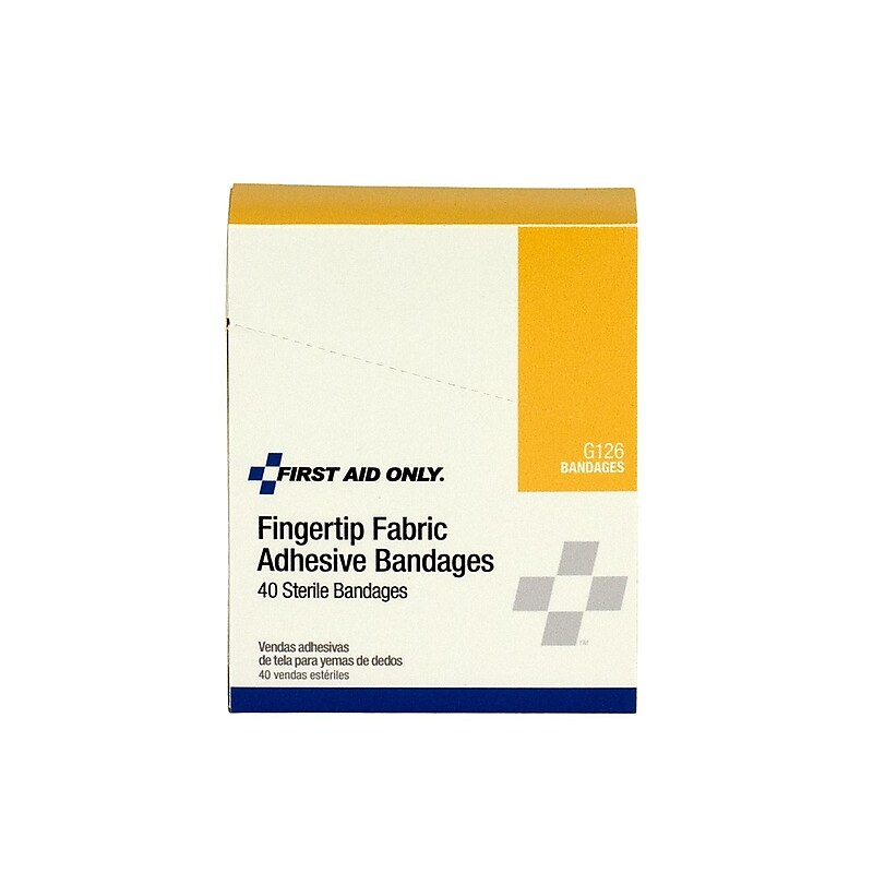 First Aid Only Fingertip Fabric Bandages, 40/Box (G126) image 1