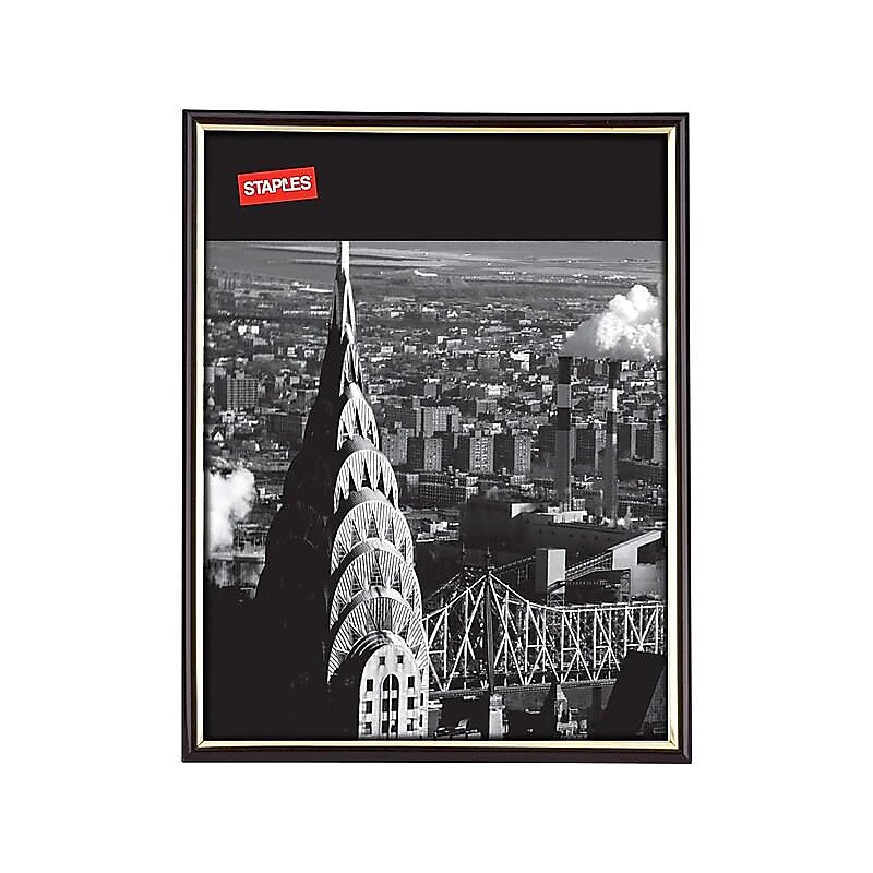Staples® EZ Mount 8.5" x 11" Plastic Picture Frames, Black (18393/53128) image 1