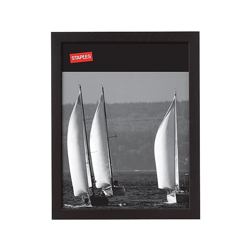 Staples Wood Picture Frame, Black (53125/20191) image 1