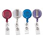 Advantus Badge Reels, Translucent Assorted Colors, 4/Pack (75464)~#|#~sp41688808_sc7