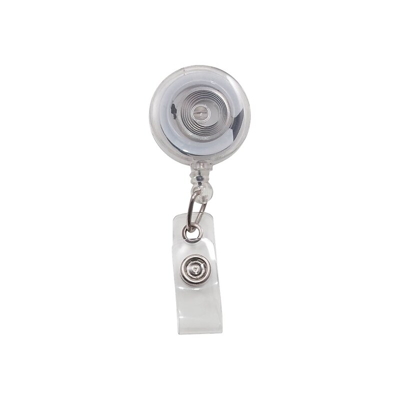 Advantus Badge Reels, Translucent Clear, 12/Pack (75473) image 1