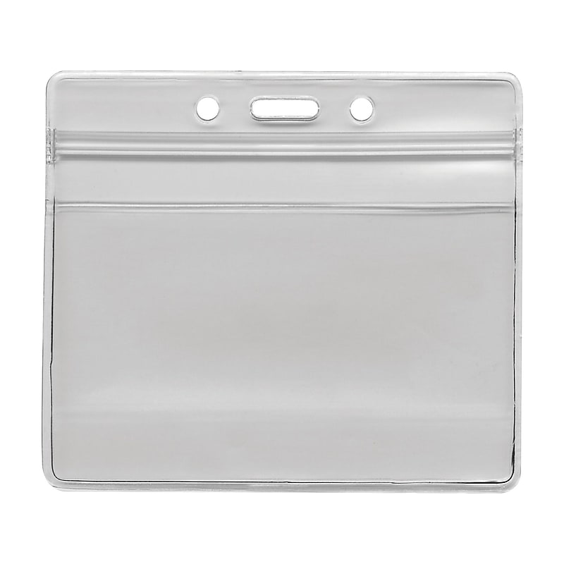 Advantus ID Badge Holders, Clear, 50/Pack (75523) image 1
