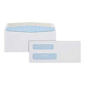 Quality Park Products® 3 5/8" x 8 5/8" White 24 lbs. Security Tinted Check Envelopes, 1000/Pack