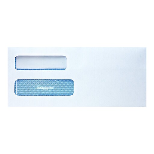 500/Box Staples #10 White Wove Left-Window Privacy-Tint Self-Sealing Envelopes 