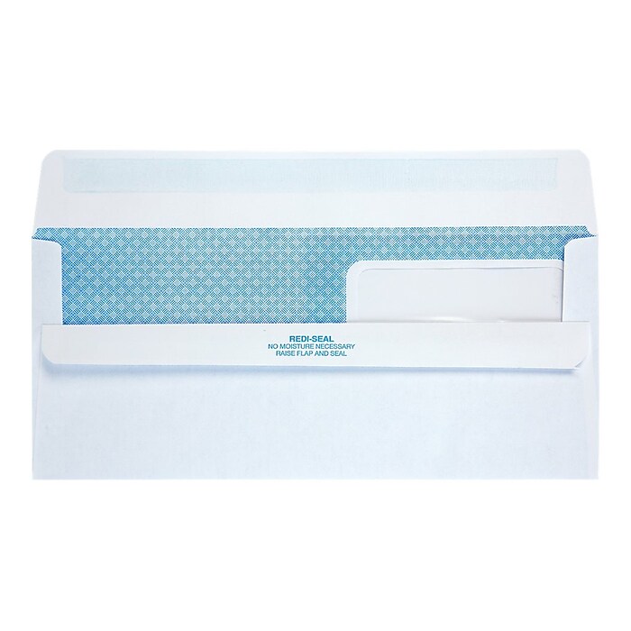 Quality Park Redi-Seal Security Tinted #10 Double Window Envelopes