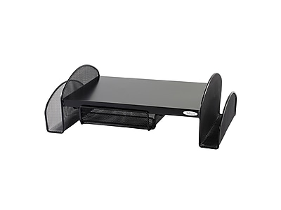 Safco Onyx Mesh Steel Monitor Stand, Black