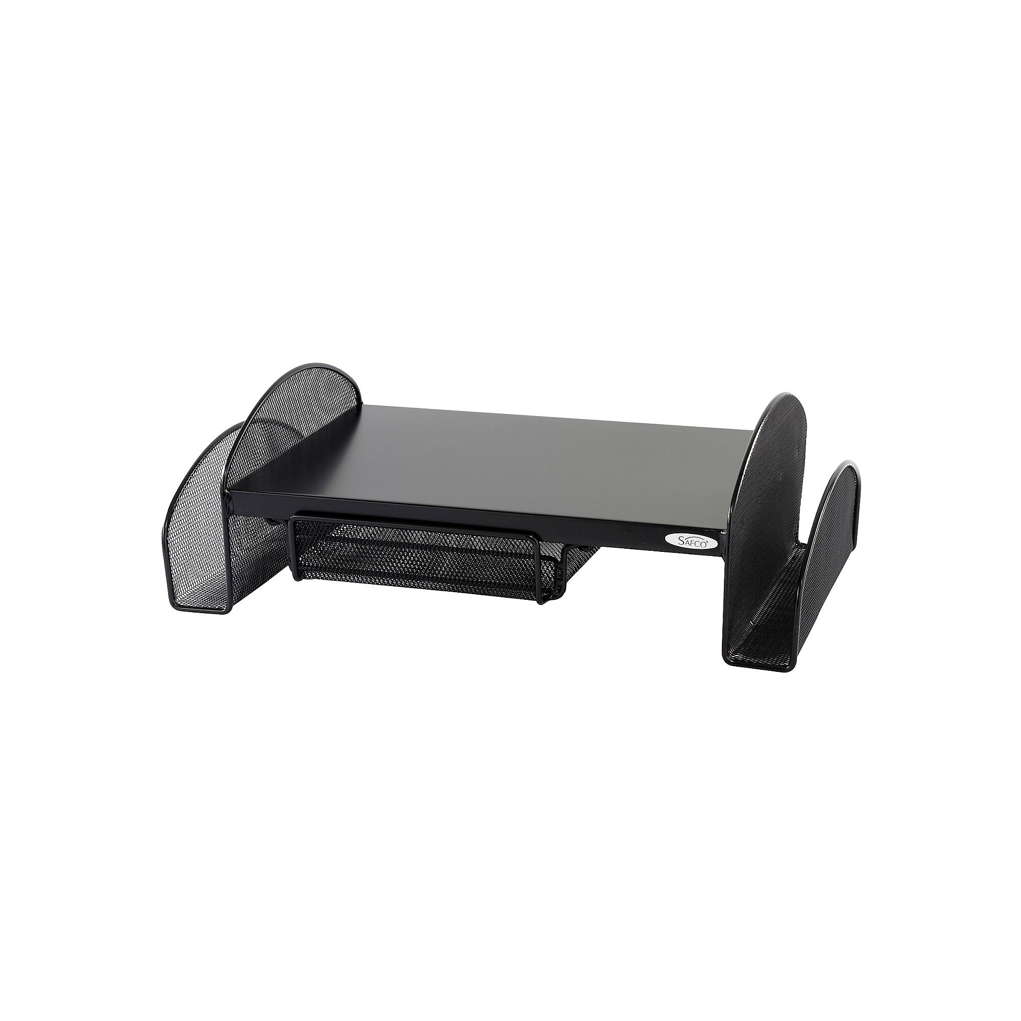 Safco Onyx Monitor Stand, Adjustable, Black (2159BL) Simolary simolary.com