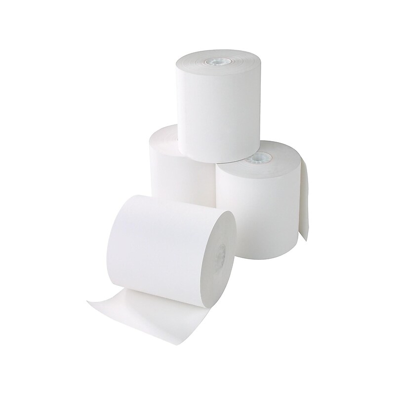 Staples Thermal Cash Register/POS Rolls, 3 1/8" x 230', BPA Free, 50/Carton (18296-CC) image 1