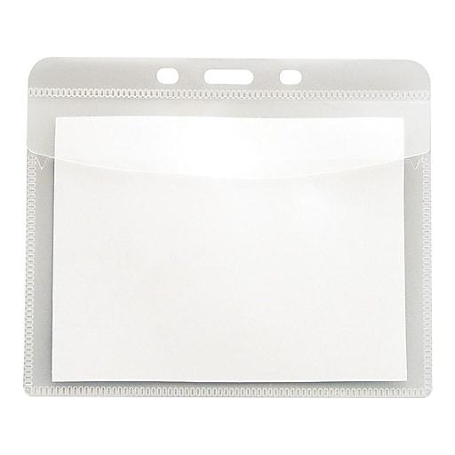 Advantus ID Badge Holders, Clear, 50/Pack (75603) Staples