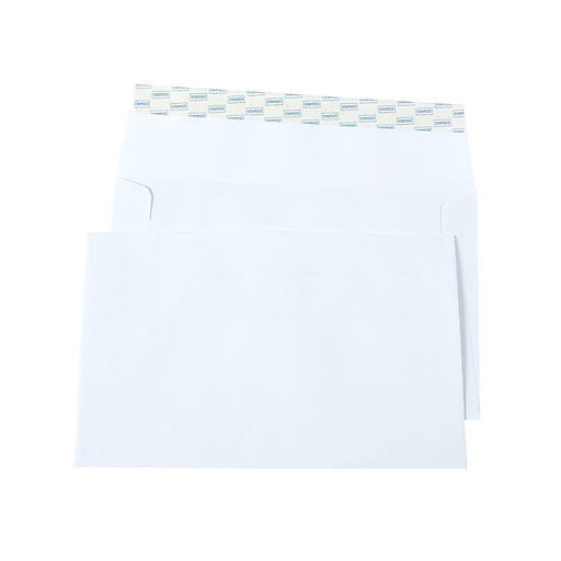 Staples EasyClose Invitation Envelopes, White, 100/Box (394063/19191