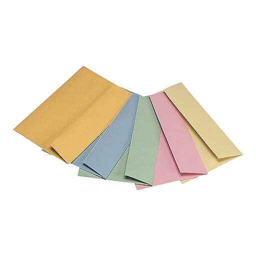 Staples® EasyClose Invitation Envelopes, Assorted Pastels ...