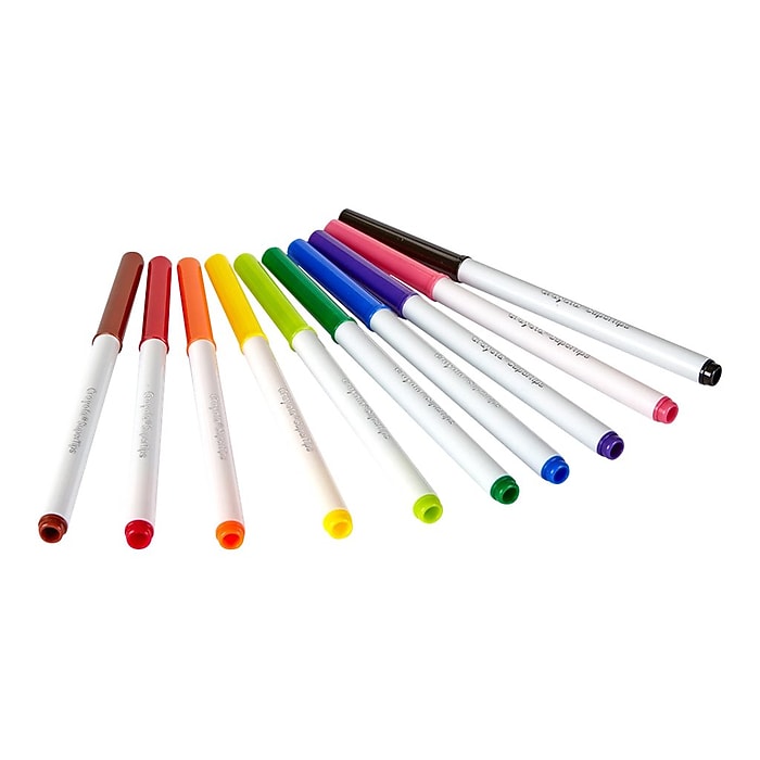 Crayola Super Tips Washable Markers, Fine Line, Assorted Colors - Main Image