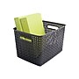 Advantus Large Weave Plastic Bin, Black, 2/Pack (AVT40328)~#|#~sp41694220_sc7