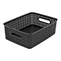 Advantus Weave Plastic Bin, Black, 2/Pack~#|#~sp41694228_sc7