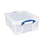 Really Useful Box 17 Liter Snap Lid Storage Bin, Clear, 4/Pack (17LC-PK4C)~#|#~sp41694231_sc7