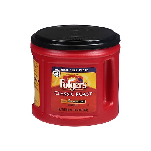 Shop Staples for Folgers® Classic Roast Ground Coffee, Regular, 30.5 oz
