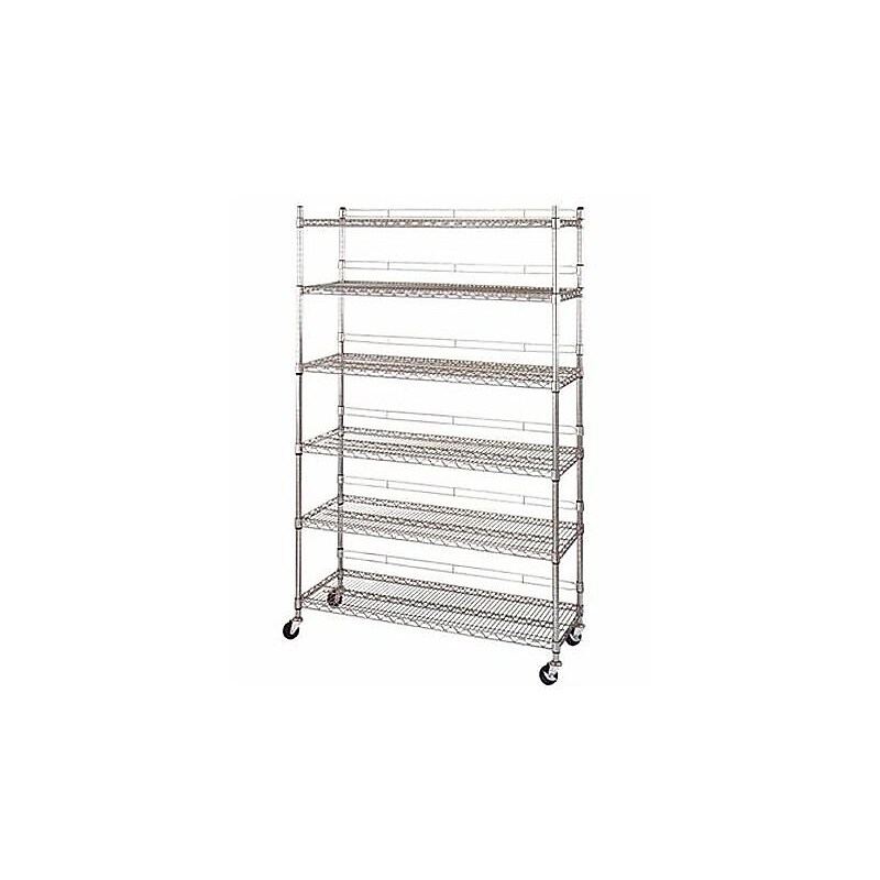 Nahanco 6-Shelf Heavy Duty Utility Rack, 48"W, Chrome (EL8162) image 1