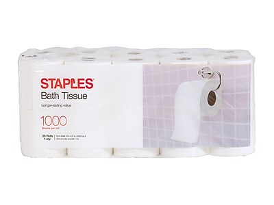 Staples 1-Ply Standard Toilet Paper 