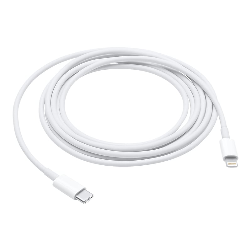 Apple 6.6' USB-C Male to Lightning Cable, Male to Male, White (MKQ42AM/A) image 1
