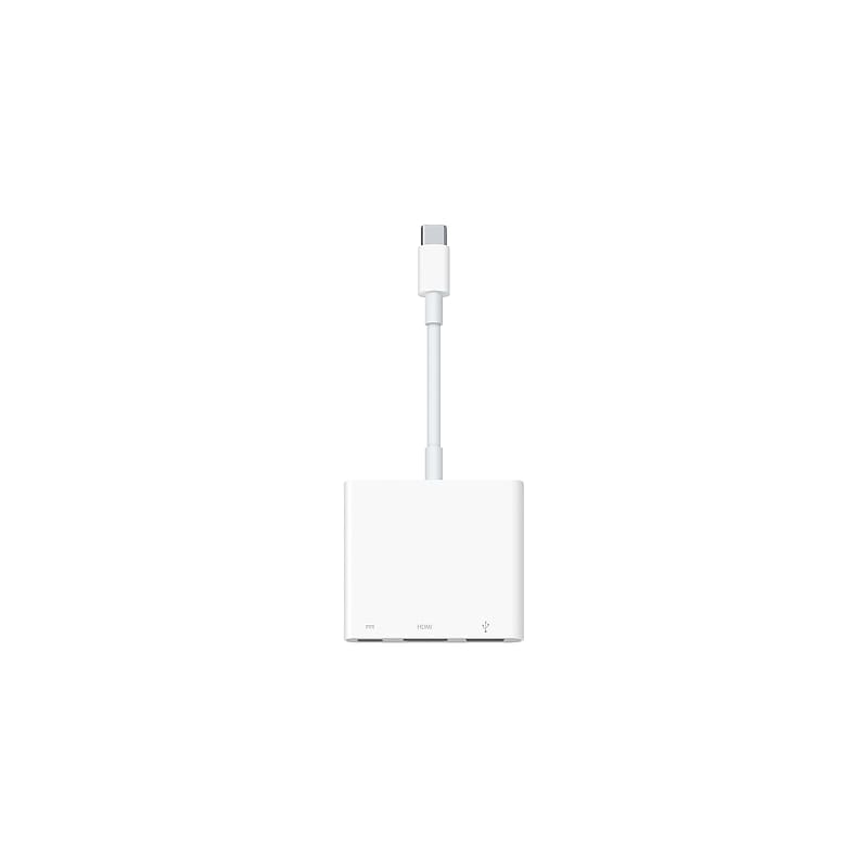 Apple USB-C to USB-C/HDMI/USB Adapter, Male to Female, White (MJ1K2AM/A) image 1