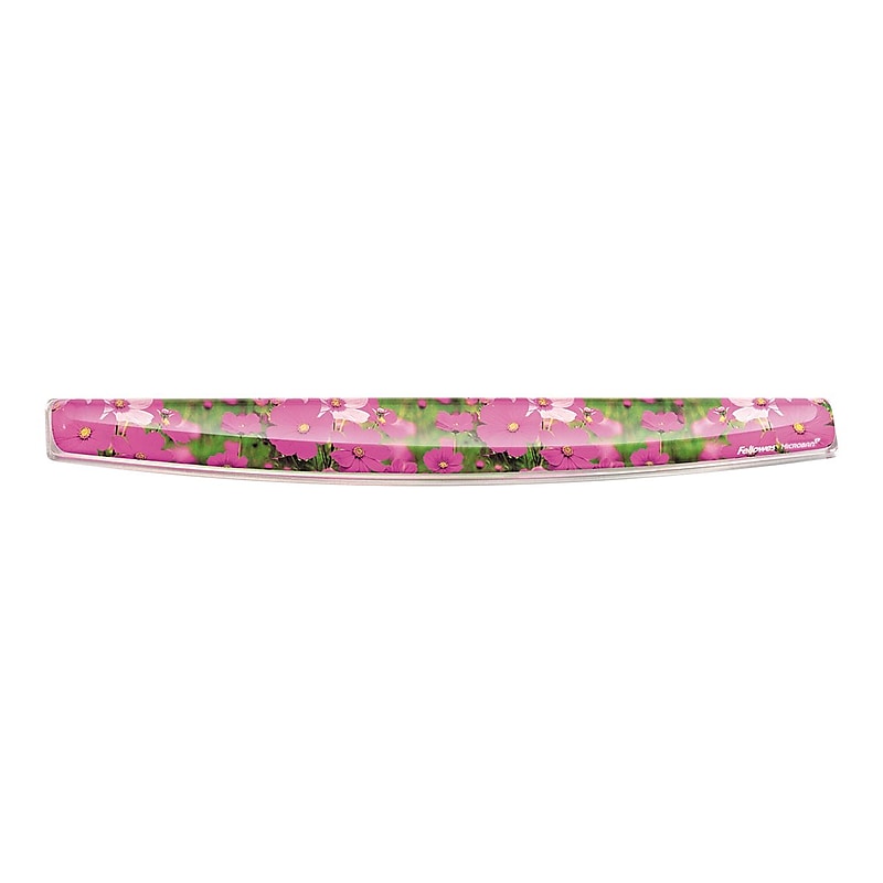 Fellowes Photo Gel Wrist Rest, Pink Flowers (9179101) image 1