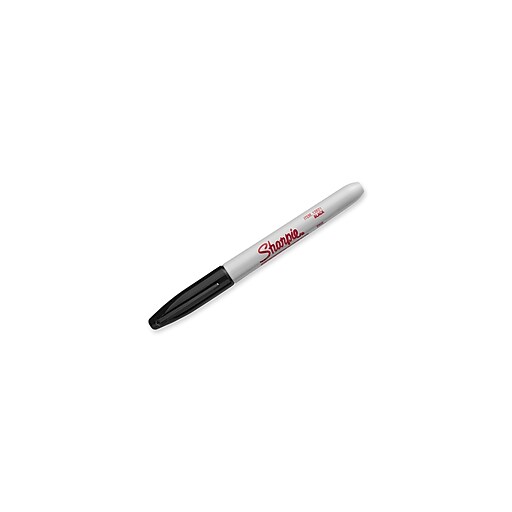 Sharpie® Industrial Permanent Markers, Fine Point, Black, 12/pk (13601) at Staples