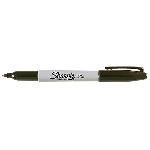 Sharpie® Fine Point Permanent Markers, Black, 12/pk (30001) Staples
