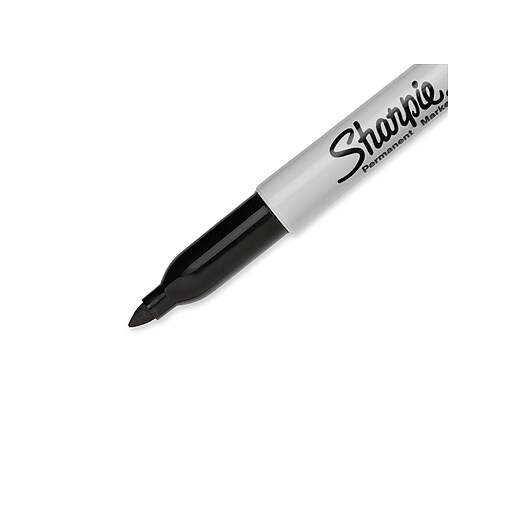 Sharpie® Fine Point Permanent Markers, Black, 12/pk (30001) Staples
