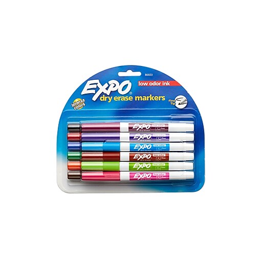 Expo Dry Erase Markers, Fine Point, Assorted, 12/Set (86603) at Staples