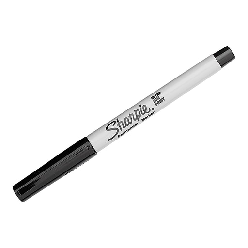 Sharpie Permanent Marker, Ultra Fine Point, Black (37001) Staples